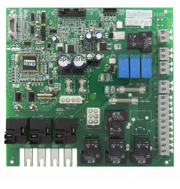 Sundance® Spas Marin® 2011 OEM Circuit Board With 2-Pumps And Air Bubbler