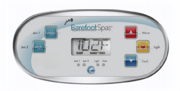 Latest  Version Barefoot Spas Topside Control Panel 2 Pumps 5 Buttons Direct Fit EZ Replacement Replaced Obsolete Original