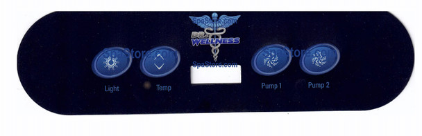 Overlay Only Current Version Dr Wellness Spas Topside Control Panel 4 Buttons Controls 2 Pumps Not Electronic 