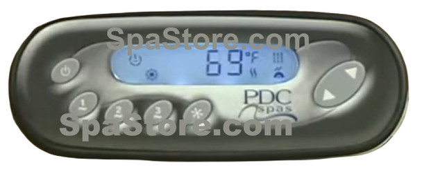 Latest Version PDC Spas Topside Control Panel 7 Buttons Fits Models 2008 - 2014 Replaced Obsolete Original