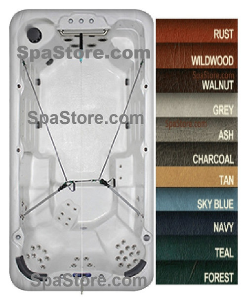 Barefoot Spas Swim Spa Cover For Model SS15 Heavy Duty 4 Panel Spa Cover Replacement Exact Fit 90″ Width x 180″ Length With Special Corner Radius