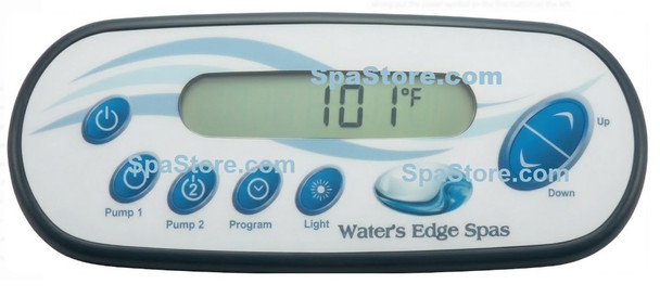 Water's Edge Spa Topside Control Panel 7 Buttons, 2 Pump System, New Version Replaced Obsolete Original