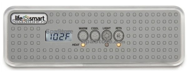 Enrich LifeSmart Spa Control Panel 4 Buttons Warm, Cool, Light, Jets New Version Fits Models Acacia, Palmetto, Willow, LSA-510L, LSA-620, LSA-720