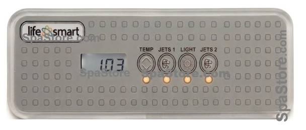 Enrich LifeSmart Spa Control Panel 4 Buttons Temp, Jets 1, Light, Jets 2 New Version Fits Models Palmetto L & NL, LSA-720 L & NL