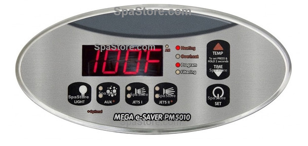 Islander Spas Topside Control Panel 7 Buttons Light, Aux, Jets 1, Jets 2, Temp, Time, Set Replaced Obsolete Original