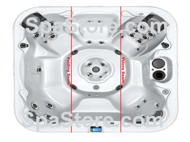 D1 Dimension One Spas® 2017+ Nautilus Sahara Custom Spa Cover 111" x 92"
