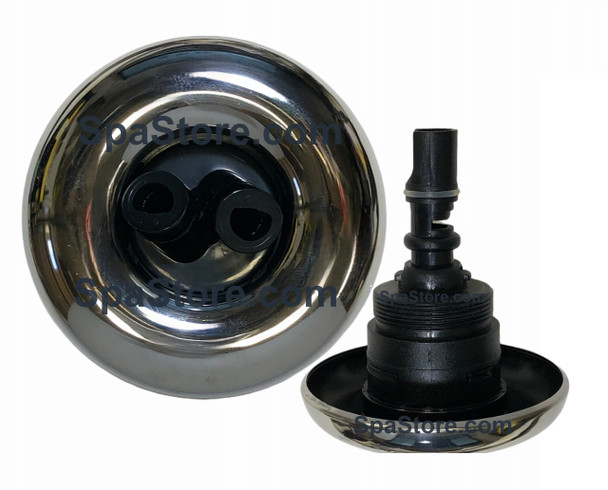 Current Version Hudson Bay Spas Jet Threaded Dual Rotating Nozzles Jet Face Diameter 3.5" Now Stainless