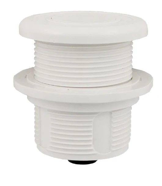 Jetted Bath Tub Air Button Hole Size: 1-3/4” Face: 2-1/4” Length: 2” Barb Connector: 1/8"