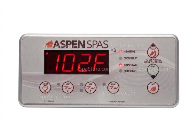 Aspen Spas Topside Control Panel 7 Buttons Smart Touch Digital New Version Replaced Obsolete Original 