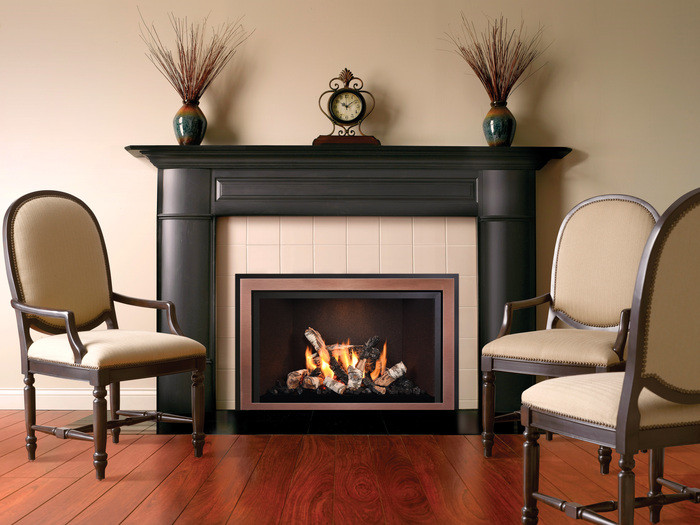 Mendota Fireplace FV33i Gas Insert Timberline/Decor | Luxury Fire