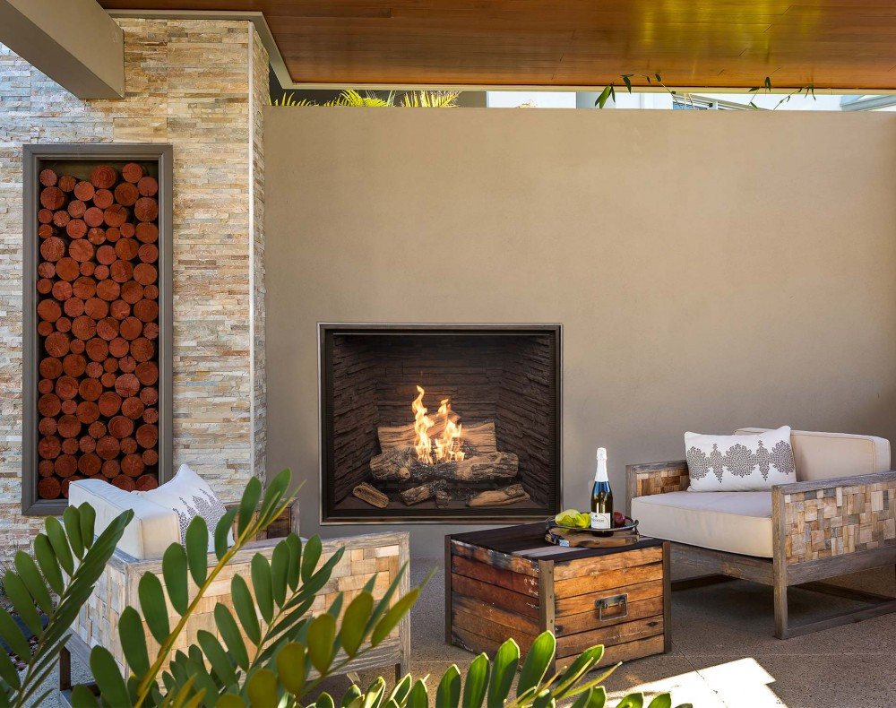 Town and Country TC42 Outdoor Direct Vent Fireplace - Fireplace