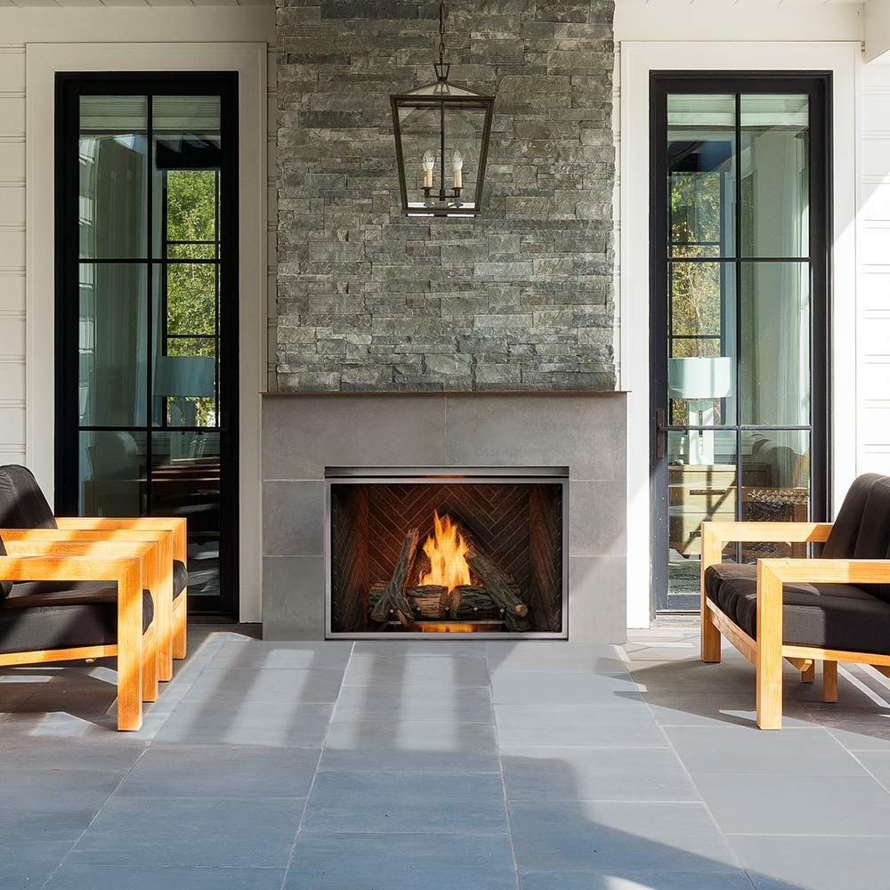 Majestic Traditional Stacked Brick Courtyard Outdoor Gas Fireplace [ODCOUG-36/42SSL] (SAK95813)