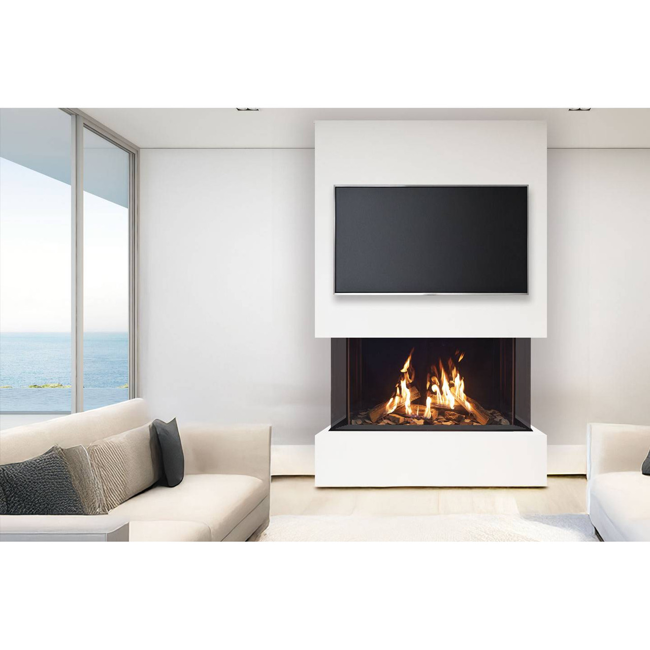 Urbana U50 Tall Ultra Fire-In Log Gas Fireplace - Luxury Fire
