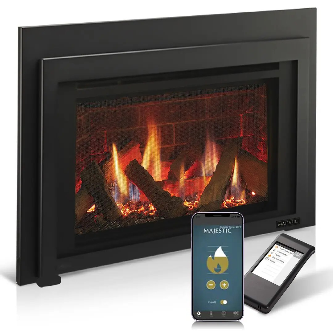 Majestic 30 Inch Ruby Direct Vent Gas Fireplace Insert - Luxury Fire