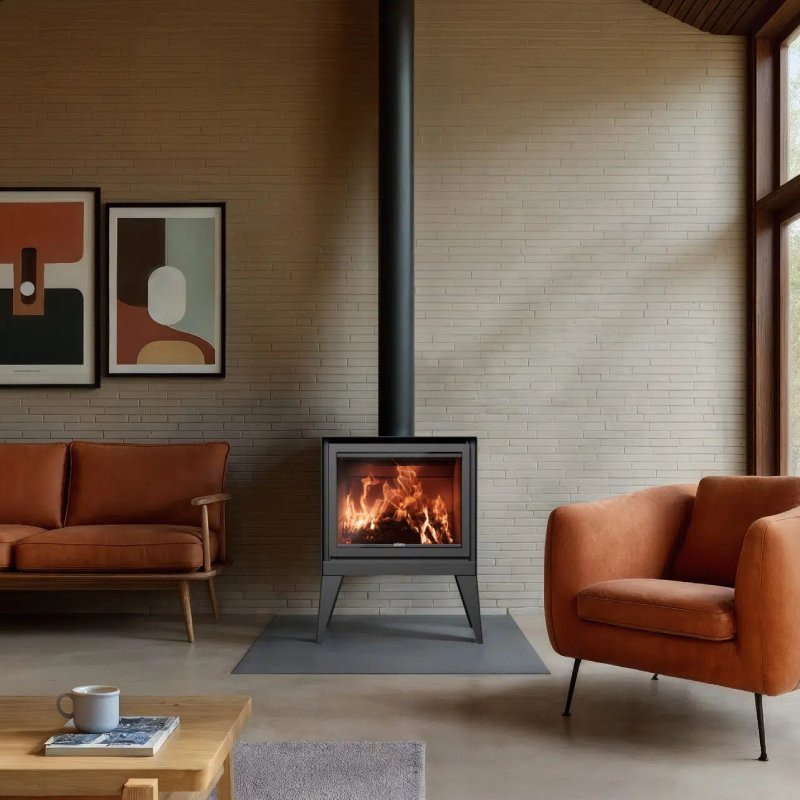 Stûv 16-68V Wood Stove – Premium Modern Wood Fireplace