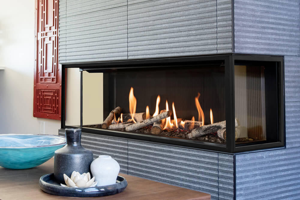 Valor LX2 3 Sided Gas Fireplace - Luxury Fire