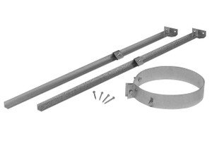 Temp/Guard 2100° Chimney Galvanized Steel 7" Diameter Outer Casing Roof Brace Temp/Guard 2100° Chimney Galvanized Steel 7" Diameter Outer Casing Roof Brace