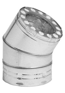 Temp/Guard 2100° Chimney Galvanized Steel 8" Diameter Outer Casing 30 Deg Angle Temp/Guard 2100° Chimney Galvanized Steel 8" Diameter Outer Casing 30 Deg Angle