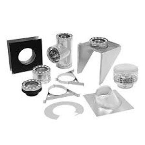 Temp/Guard 2100° Chimney Stainless Steel 8" Diameter Outer Casing Through The Wall Kit Temp/Guard 2100° Chimney Stainless Steel 8" Diameter Outer Casing Through The Wall Kit