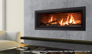 Enviro C44 Linear Gas Fireplace w/ Liner, driftwood, Lights, & Remote Control, IPI-NG Enviro C44 Linear Gas Fireplace w/ Liner, driftwood, Lights, & Remote Control, IPI-NG