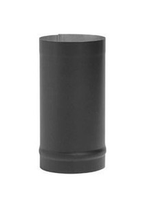 SINGLE WALL 7" DIAMETER BLACK STOVE PIPE 48" TELESCOPE LENGTH
