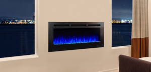 SimpliFire SF-ALLP50-BK Alusion Platinum 50" Linear Electric Fireplace SimpliFire SF-ALLP50-BK Alusion Platinum 50" Linear Electric Fireplace