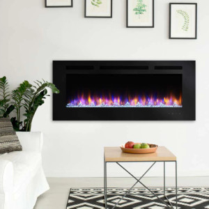 SimpliFire SF-ALL48-BK Alusion 48" Linear Electric Fireplace SimpliFire SF-ALL48-BK Alusion 48" Linear Electric Fireplace