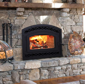 Astria Montecito EPA Wood Fireplace with White Stacked Refractory Astria Montecito EPA Wood Fireplace with White Stacked Refractory