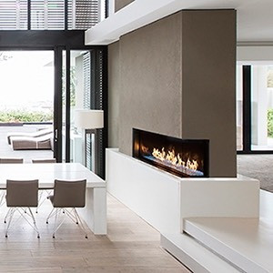Town and Country Architectural Gas Fireplace Corner 16” Glass Height Town and Country Architectural Gas Fireplace Corner 16” Glass Height