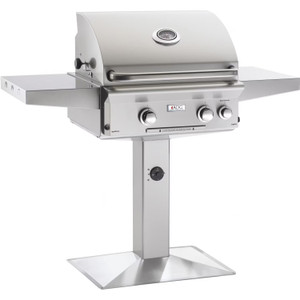 American Outdoor Grill L-Series 24-Inch 2-Burner Natural Gas Grill On Pedestal With Rotisserie - 24NPL American Outdoor Grill L-Series 24-Inch 2-Burner Natural Gas Grill On Pedestal With Rotisserie - 24NPL