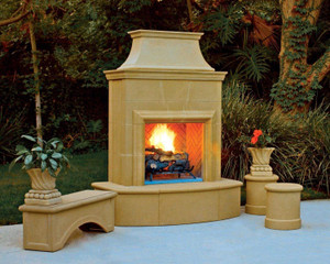 American Fyre Designs Petite Cordova Outdoor Gas Fireplace American Fyre Designs Petite Cordova Outdoor Gas Fireplace