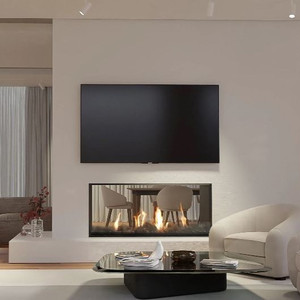 Escea See Through Glass Barrier 55" Gas Fireplace Escea See Through Glass Barrier 55" Gas Fireplace
