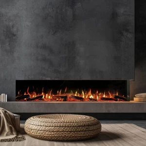 SOLAS SEVENTY2 Modern Electric Fireplace Slim-Line Built-In