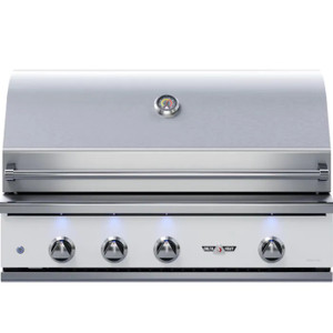Delta Heat 38-Inch 3-Burner Built-In Gas Grill W/ Rotisserie & Sear Zone - White Control Panel - DHBQ38R-W Delta Heat 38-Inch 3-Burner Built-In Gas Grill W/ Rotisserie & Sear Zone - White Control Panel - DHBQ38R-W