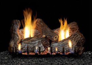 White Mountain Hearth 24" Sassafras Refractory Logs, 24" Slope Glaze Vent Free Burner, Remote (Electronic Ignition) - Empire Comfort Systems White Mountain Hearth 24" Sassafras Refractory Logs, 24" Slope Glaze Vent Free Burner, Remote (Electronic Ignition) - Empire Comfort Systems