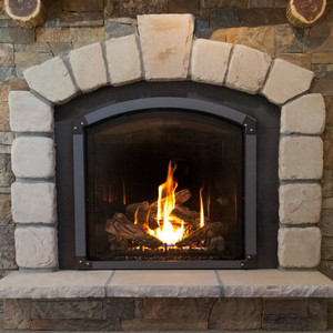 Mendota FV41 Arch Gas Fireplace FullView Mendota FV41 Arch Gas Fireplace FullView