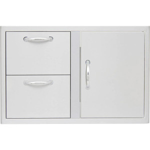 Blaze Grills Blaze 32-Inch Access Door & Stainless Steel Double Drawer Combo Blaze Grills Blaze 32-Inch Access Door & Stainless Steel Double Drawer Combo