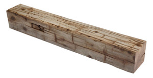 Small Mortise Post Concrete Mantel Silver Small Mortise Post Concrete Mantel Silver