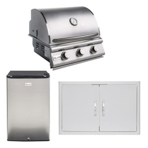 Blaze Grills Blaze Prelude LBM 3-Piece Outdoor Kitchen Package W/ Refrigerator Blaze Grills Blaze Prelude LBM 3-Piece Outdoor Kitchen Package W/ Refrigerator