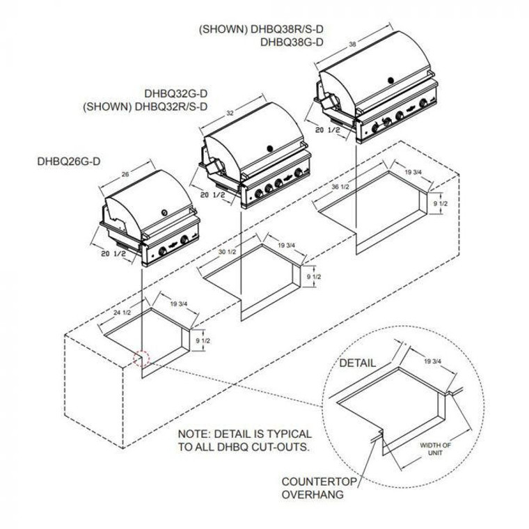  Delta Heat DHBQ38-D Gas Grill, 38-Inches 