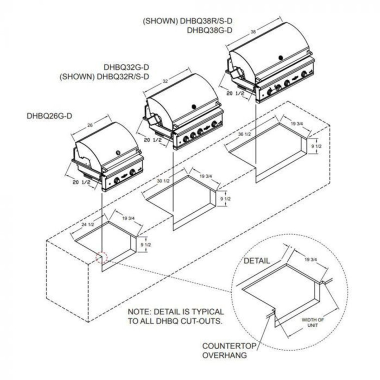  Delta Heat DHBQ38-D Gas Grill, 38-Inches 