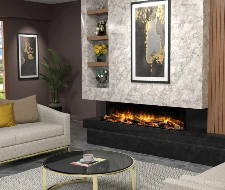 Flamerite Fires E-FX 1500 60" Built-in Electric Fireplace