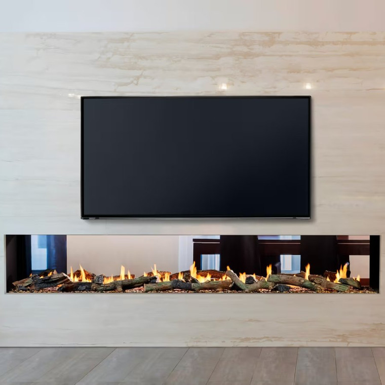 Stellar Fireplace Enlight Linear Open Hearth Double-Sided Gas Fireplace Stellar Fireplace Enlight Linear Open Hearth Double-Sided Gas Fireplace