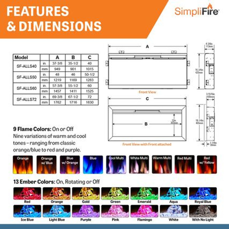 Allusion Slim Linear Fireplace
