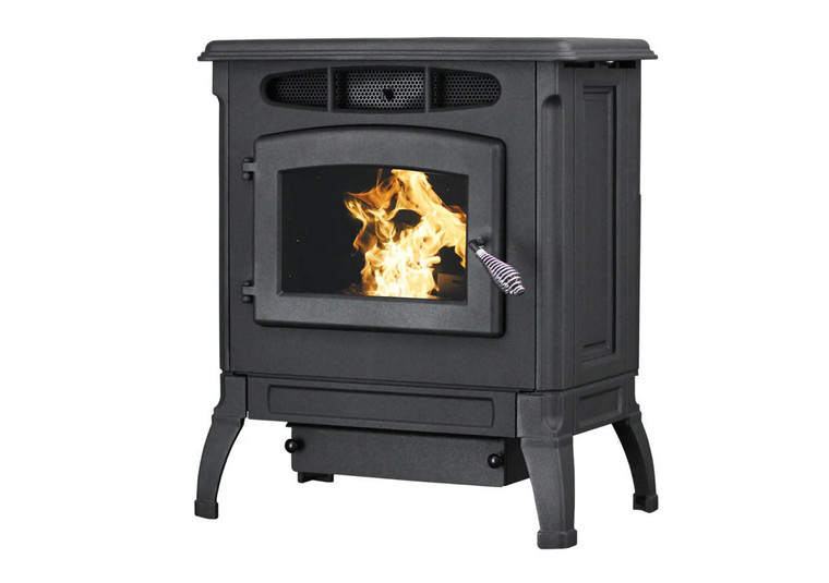 Breckwell Classic Cast Pellet Stove In Matte Black - Fireplace Surplus