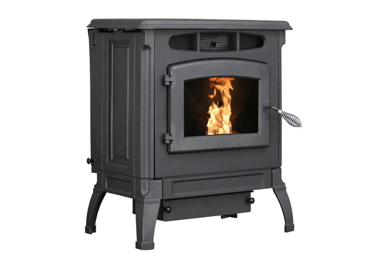 Breckwell Classic Cast Pellet Stove In Matte Black - Fireplace Surplus