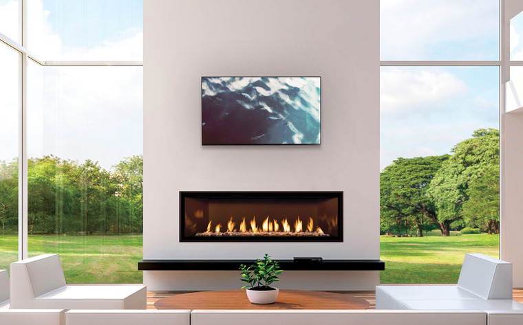 Mendota ML72 Linear Gas Fireplace Decor