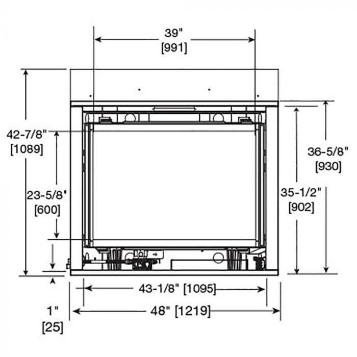 Majestic MERID36 Meridian 36-Inch Direct Vent Gas Fireplace
