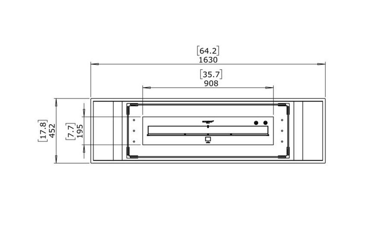 EcoSmart Fire EcoSmart Linear Curved 65 Fire Pit Kit  EcoSmart Fire EcoSmart Linear Curved 65 Fire Pit Kit