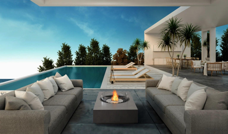 EcoSmart Martini 50 Fire Pit Table | Luxury Fire